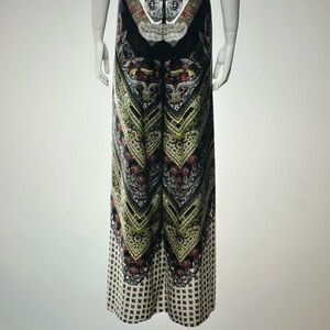 Alice + Olivia Green Black Asymmetrical Pants